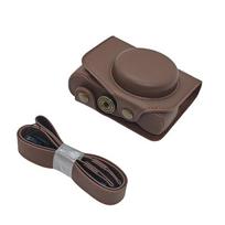 Vintage-Style PU Leather Camera Case Canon PowerShot G7 X Mark II III G7X2 G7X3 Compact Protection Sleeve G7X3/G7X2 Coffee