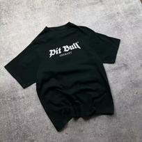 Vintage Pitbull Rap T Shirt Black Big Center Logo Hip Hop Style Summer Round Neck T-shirt L white