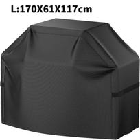 Multiple Size Grill Cover, Heavy Duty Waterproof Barbecue Gas Grill Cover, Black, Heat Resistant, Stain Resistant, Waterproof 170x61x117cm