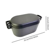 Cast Iron Loaf Pan with Lid Long-Lasting Cookware Versatile for Oven, Home Cooks