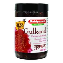Baidyanath Asli Ayurved Gulkand su koralais 400 g Kiekvienas pakuotės rinkinys po 2 | Saulėje virtas rožių žiedlapių uogienė | Natūraliai vėsinantis ir virškinimą palaikantis