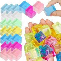 Squishy Ice Cube Fidget Stress Relief Squeeze Toy Adults Kids Birthday Party Favors Classroom Prizes Antiestrés Juguetes white