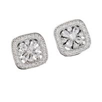 Square Sewing Button with Sparkling Rhinestone Perfect for Fashion Enthusiasts 1 sidabras