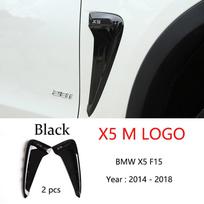 For BMW Xdrive Emblem  X5 F15 X5M F85  Shark Gills 3D Stickers Side Fender Vent Decoration Car-Styling Auto Accessories