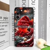 Kalėdinė dekoracija Karšto kavos puodelio rašto telefono dėklas, skirtas Samsung Galaxy A56 A42 A14 A55 A16 A54 A36 A53 A52 A51 5G, minkštas dėklas Galaxy A40 white