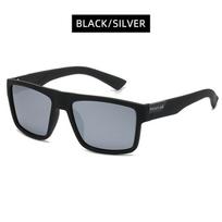 Madingi juodi poliarizuoti akiniai nuo saulės vyrams ir moterims Klasikiniai kvadratiniai vyriški akiniai nuo saulės Stilingi lauko vairavimo žvejybos sportiniai atspalviai UV400 Polarized gray