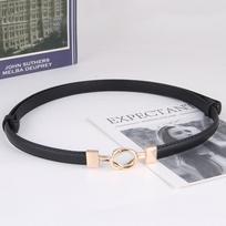 1Pc Adjustable Plutonium Leather Ladies Dress Accessories Slim Belts Thin Women Belt Belts Alloy Buckle  Female Waist gray