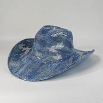 Western Denim Cowboy Hat For Women Men Felt Wide Brim Cowboy Cowgirl Hat For Party Costume Dress Up Cosplay Cowboy Hat 56-58cm gray