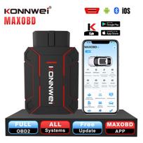 2026 KONNWEI MAXOBD Bluetooth 5.0 OBD2 Scanner Car Diagnostic Tool ABS DPF EPB SAS SRS TPMS Full System Scan Car OBD Functions konnwei MAXOBD black
