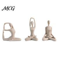 Yoga Pose Resin Art 3Pcs Abstract Figure Sculpture Set, Hollow Dancer with Glossy Gold Matte Silver Black Pure Statue Nude Finish, Modern Desktop ruda