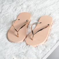 Women S Fashion Casual Flat Flip Flops For Outdoor Beach Daily Wear 41 abrikosas