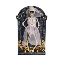 Halloween Decoration with Light-Up Dancing Skeleton for Party Decor One Size black