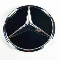 3d Chrome Black Star Logo Car Front Grille Emblem Mercedes Benz Amg W205 W212 W207 A B C E SLK GLK CLA CLS Viano GL ML R Class FA1 black