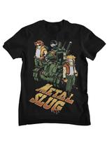 Metal Slug Retro Arcade Run and Gun Game Graphic T Shirt Marco Tarma SV001 Tank Streetwear Cotton Oversized Tee for Gaming Fans S black