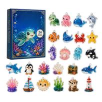 Underwater World Animal Advent Calendar Mysterious Box One Size blue