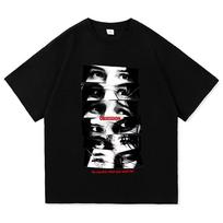Filmo Aistra Nikki Akys Marškinėliai Unisex Gatvės Stiliaus Medvilniniai Madingi Trumpomis Rankovėmis Laisvi Marškinėliai Vasaros Dizainas Grafiniai Merch Marškinėliai 4XL black