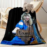Taylor Swift Performance Customize Text Blanket Lightweight Personalized Blanket Comfortable Suitable for Office Chair Living Room Bedding 80cmx120cm
