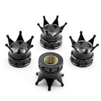 4 Pcs Crown Car Tire Valve Caps, ABS Plastic Valve Stem Covers with Copper Core, Universal Leakproof Wheel Air Caps juoda