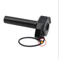 3 Pin E-Bike Throttle Grip Full Rotation Easy Operation Anti-Slip for Happyrun Freego Dirt Bikes A2 black