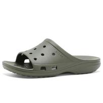 Crocs Classic Saturday Slide Sandal. gray