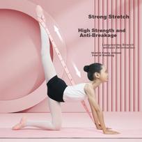 Duweike Dance Yoga Resistance Band for Children And Adults, Stretching Rope with Digital Segments for Training, 12 Levels, Pink