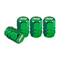 4Pcs Car Wheel Air Stem Cover Tire Valve Dustproof Caps For Jeep Renegade Wagoneer Avenger Recon Wrangler JK Gladiator Compass