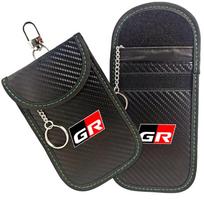 For Toyota GR 86 Supra Yaris RAV4 Prius Corolla C-HR WETF6 Auris Car Key Case Signal Blocker Bag RFID Shielding Pocket Car Accessories