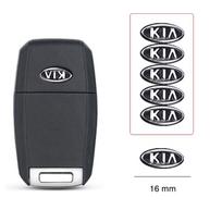 5/10Pcs Car Metal Logo Key Emblem Sticker Decoration For Kia GT-Line Sportage Ceed Rio Picanto b26 Sorento Soul Cerato Venga Forte black