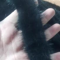 Real Mink Fur Trim Traditional Chinese Clothing Hanfu Qipao Costume Edge Decoration 1.2cm 1.5cm Width Black 1.2cm fur width 3.5cm gray