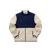 Polo Ralph Lauren Velvet feel Coat Men's Cream White & Marine Blue 710850412-016 XS