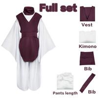 Žaidimas Jujutsu JJK Manga Anime Choso Cosplay Kostiumas Violetinė Liemenė Kaklo Apsauga Diržas Baltos Elastinės Kelnės Viršutinis Rinkinys S white