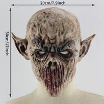 Halloween Zombie Mask Scary Mask Terror Ghost Devil Mask Cosplay Prop Dance Party Scary Biochemical Vampire Dress Up Mask gray