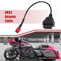 Motorcycle 6 Pin to OBDII Cable Adapter Cable for Yamaha for Harley Davidson black