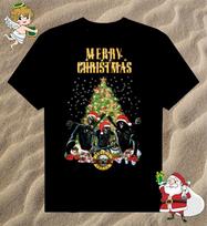 Guns N Roses Merry Chrismas T-shirt Cotton For men Women All Sizes VN2485 Unisex T-Shirt XXL gray