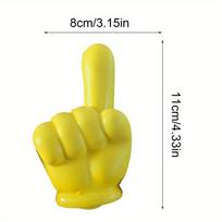 1PC Cute Victory Finger Car Antenna Topper EVA Yellow Decorative Car Topper Antenna Balls Creative Car Styling Tool Dropship yellow