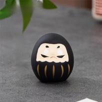 Laimės talismanas Daruma lėlės amatai Japonijos keramikos sėkmės ornamentas Nauja laimės katė dovanos juoda