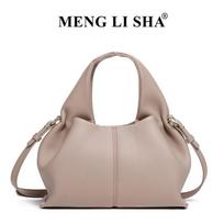 Niche  new shoulder crossbody cloud dumpling bag retro fashion portable lunch box bag šviesiai pilka spalva