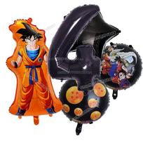 Animation Son Goku Kids Celebration Decoration Dragons Sphere Number Balloons Kit Boy Girl Party Favor Animation Design Baby Shower Celebration Decor