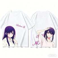 Oshi no Ko Anime Mėgėjo T-shirt Visų metų drabužiai Asmenybė Drabužiai Didelio Dydžio Unisex Naujas Modelis Streetwear dovana aukštos kokybės 4XL white