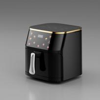 Stainless Steel Smart Air Fryer, 10L Large Capacity, Multi-functional Electric Fryer for French Fries. US Standard 110V gray