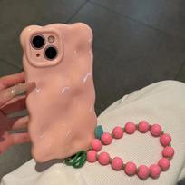 ins summer dopamine wave cloud shell for iPhone16/17 mobile phone case Apple 15 bracelet 14 sets 13 IPhone11Promax brown