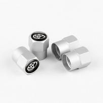 4Pc Metal Car Wheel Tire Valve Caps Stem Cover For Toyota Prado Aqua Hilux Camry Rav4 Prius TRD Venza GR Yaris Auto Accessories