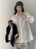 Hong Kong style blue shirt top women's spring and autumn new foreign style students wear loose and versatile long-sleeved shirt inside and outside Xxl (recommended 65-72.5kg ) gray