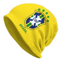 Skullies Beanies Caps Brazil Thin Hat Autumn Spring Bonnet Hats Men Women's Unisex Ski Cap One Size yellow