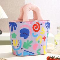 304 Stainless Steel Double-Layer Student Bento Box with Handle - Oval Water Injection Heat Preservation Yellow Double Layer blue
