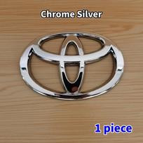 For Toyota 3D Car Emblem sticker Front Grill Hood Rear Trunk Logo For Corolla Camry RAV4 Hilux Yaris Prius Prado Badge Accessory FB5 11 CM X 7.5 CM gray