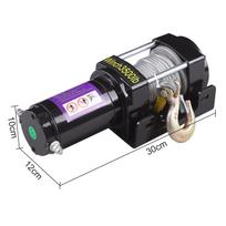 SIHAO 12V Electric Winch 3500LBS 4500LBS IP55 Waterproof Off-Road Winch Synthetic Cable Dual Remote for ATV UTV SUV Jeep Towing 42x33.5x20cm