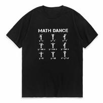 Math Dance Tops T Shirt cool Women do the math dance Comic Inscriptions Print Female Tshirt S white