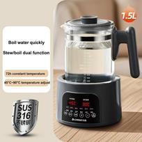 Xiaomi 1.5L Smart Electric Kettle Multifunction Steam Teapot Temperature Control Health Pot Office Glass Flower Teapot Auto Keep Warm KR white