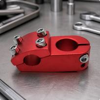 Forged Alloy BMX Stem Lightweight Cycle Light Component Easy to Install 45-22.2-28.6_Sand Red black